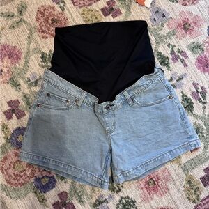 Abercrombie & Fitch Light Blue High Waist Denim Shorts